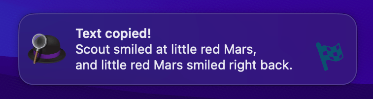 OCR Post Notification output