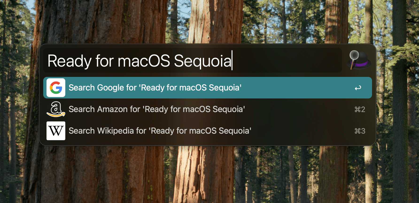 Alfred on macOS Sequoia