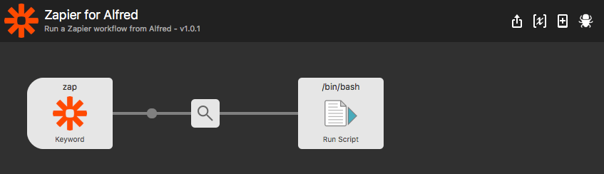 Zapier for Alfred workflow