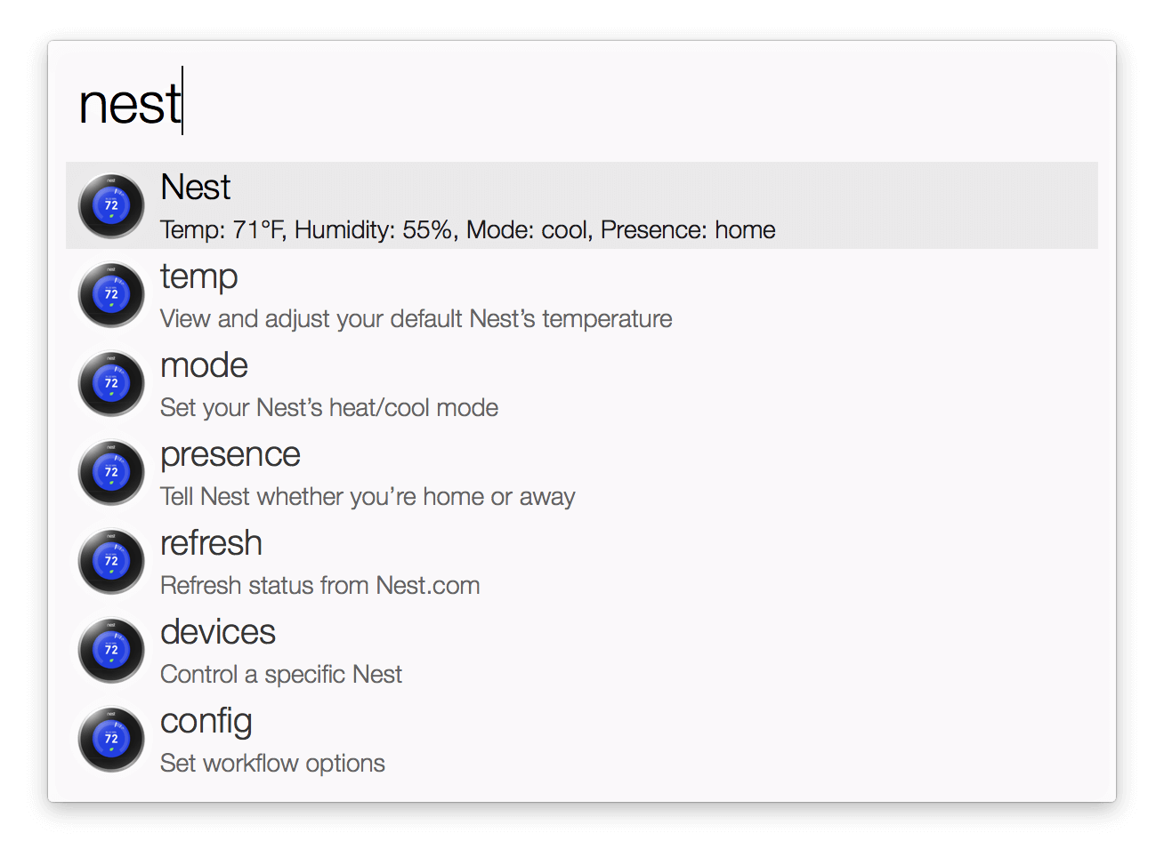 Nest Temperature Control Workflow - Control Panel