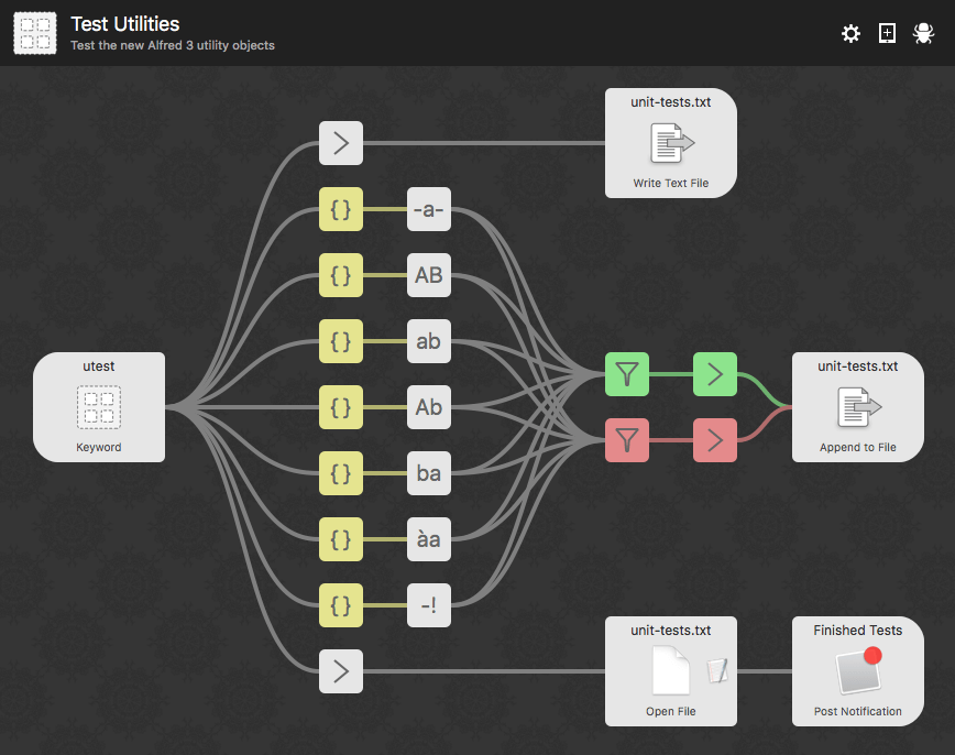 Alfred 3 workflows - Unit Testing