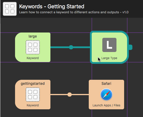 Aligning items with guides